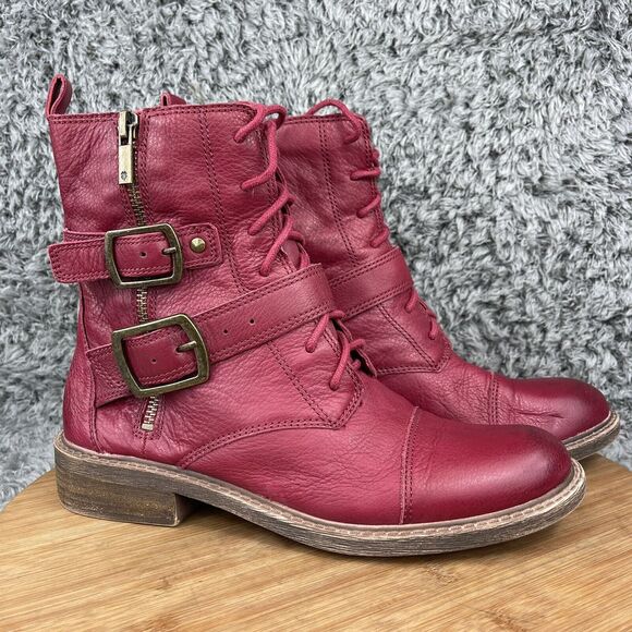 Lucky Brand Shoes - Lucky Brand Leather Ankle Booties Nolan Moto Boots Women's 8 M EU 38
